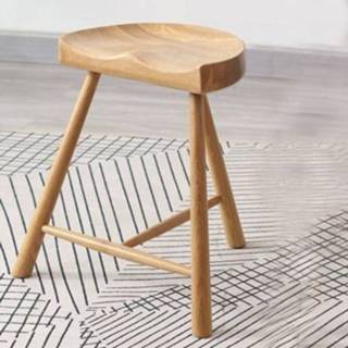 👉 Barkruk houten active Pure massief Simple Personality Log barkruk, maat: korte