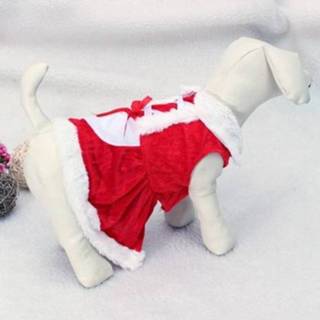 Winterjas rood l active meisjes Kerst hondenkleding voor kleine honden Kerstman Hondenkostuum Winterjassen huisdieren, maat: (rood meisje)