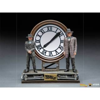 👉 Iron Studios Back to the Future III Deluxe Art Scale Statue 1/10 Marty and Doc at Clock 30 cm