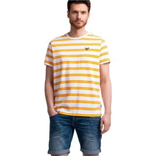 👉 Short sleeve l male oranje r-neck striped t-shirt 8719419821947