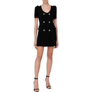 👉 Vrouwen zwart Vestido abrigo con botones
