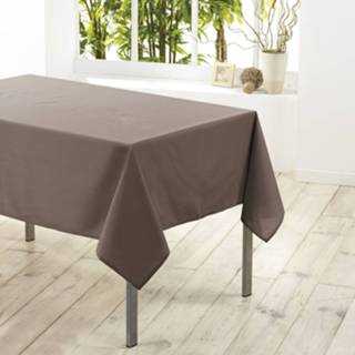 👉 Tafel kleed polyester active Taupe tafelkleed van 140 x 200 cm