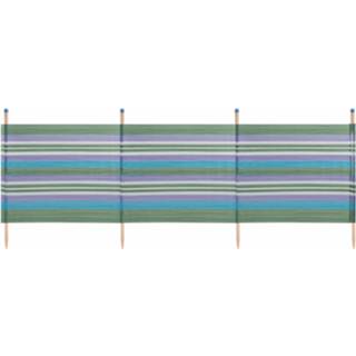 👉 Windscherm kunststof Strand/camping multikleur gestreept 3,75 x 90 cm