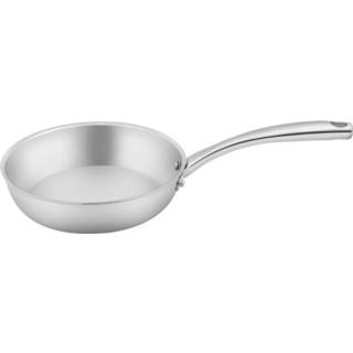 👉 Koekenpan donkergroen zilverkleurig RVS Sola - Green Cooking Ø 20 Cm 8720349500147