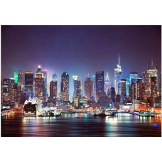 Fotobehang vlies multikleur Artgeist Night In New York City 400x280cm 7448142570525