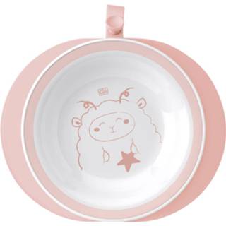 👉 Zalmkleurig melamine wit Saro Warmtebord Schaap Zalmroze 24,5 Cm 8719817555260