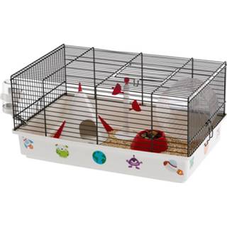 👉 Hamsterkooi wit zwart staal Ferplast Space 46 X 29,5 23 Cm Wit/zwart 8010690156378