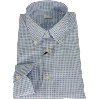 👉 Male grijs Camicia 507Ml Quadro 31419002 Botton Down