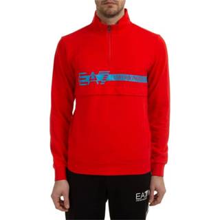 👉 Sweatshirt m male rood with zip 8050232345358