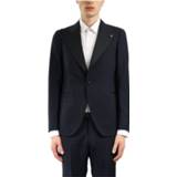 👉 Smoking male zwart Abito 1 Bottone