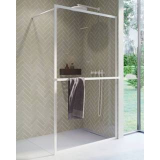 👉 Inloop douche wit Riho Lucid GD400 inloopdouche 90x200cm met handdoekrek kader mat GD409W000 8714148595381