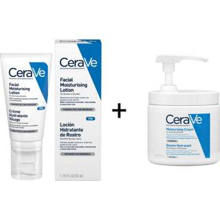 👉 Gezichtscrème active CeraVe Hydraterende - 52ml + Crème 454ml Pomp