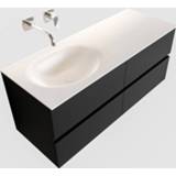 👉 Badmeubel MDF urban mat MONDIAZ VICA 120cm 4 lades wastafel cloud rechts met 1 kraangat PC75341534 6011444043069