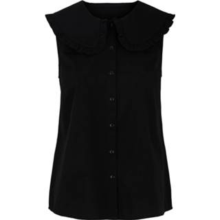 👉 Blous katoen l vrouwen zwart Blouse 5715209437735
