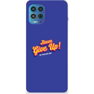 👉 Siliconen hoesje Motorola Moto G100 met naam Never Give Up 8720632767035