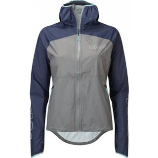 👉 OMM - Women's Halo+ Jacket With Pockets - Hardloopjack maat XL, grijs/blauw/zwart