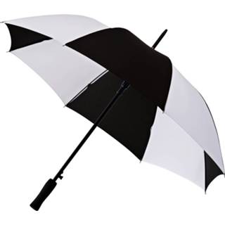Golf paraplu aluminium polyester wit zwart Falcone Golfparaplu Automatisch 102 Cm Zwart/wit 8713414815673