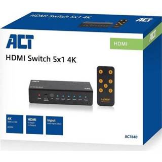 👉 HDMI switche ACT 5 poorts switch 8716065403534