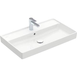 👉 Meubel wastafel TitanCeram Wit Alpin Villeroy & Boch Collaro meubelwastafel onderzijde geslepen 80x47cm met overloop 1 kraangat ceramic+ 4A338GR1 4051202862787