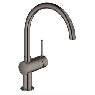 👉 Keuken kraan hard graphite Grohe Minta keukenkraan met draaibare ronde uitloop 32917A00 4005176488696