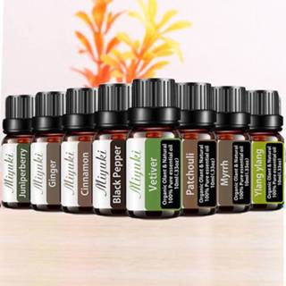 👉 Diffuser vrouwen 8 Pcs/Set Essential Oil Set Vetiver Ginger Natural Plant Extract Aromatherapy Diffusers Relieve Stress Home Air Care