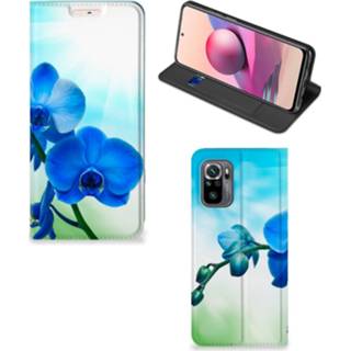 👉 Orchidee blauw Xiaomi Redmi Note 10 4G | 10S Smart Cover - Cadeau voor je Moeder 8720215891409
