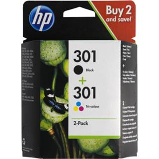👉 HEMA Cartridge HP 301 Zwart/kleur - 2 Stuks