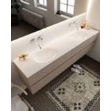 👉 Badmeubel smoke mat MDF MONDIAZ VICA 200cm 4 lades wastafel moon dubbel zonder kraangat NV76342001 6011441839856