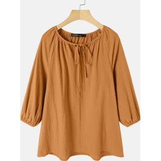 👉 Solid Color Knotted Blouse