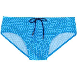 👉 M male blauw print adult HOM Swim Mini Briefs - Lourmarin 9009984196960