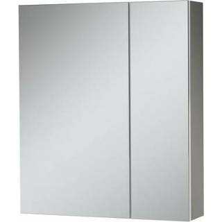 Tiger S-line spiegelkast universeel zilver spaanplaat 1632090141 Spiegelkast zilver spaanplaat S-Line Tiger 60x70cm universeel 4008911632873