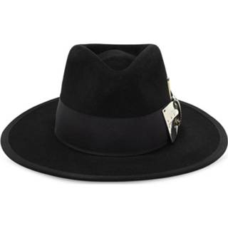 👉 Male zwart Chrome Luna hat with bow