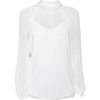 👉 Vrouwen wit mannen Camicia elegante a manica lunga