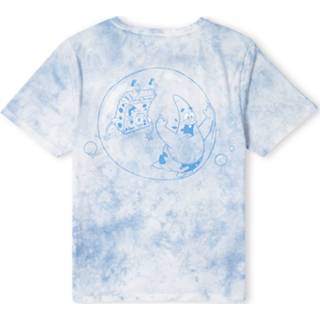 👉 SpongeBob SquarePants Floating In Bubbles Unisex T-Shirt - Licht Blauw Tie Dye - XXL - Light Blue Tie Dye