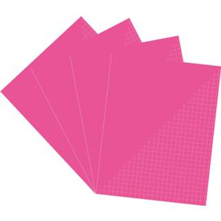 👉 Schoolschrift roze Pakket van 12x stuks schoolschriften A5 ruitjes/wiskunde