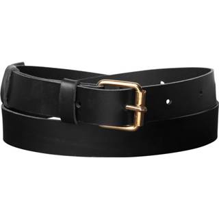 👉 Messing onesize vrouwen zwart Bælte Klassisk med firkantet spænde i 5714009000620