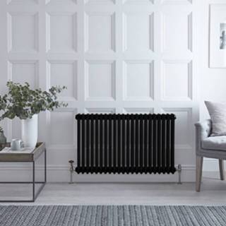 👉 Zwart Kolomradiator Horizontaal 3-Kolommen Klassiek 60cm x 101cm | Windsor 5059803030191