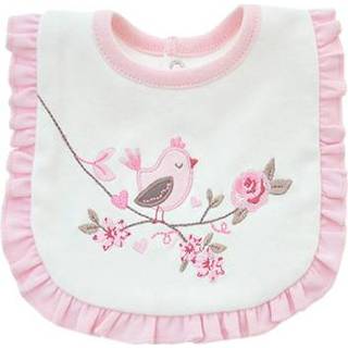 👉 Slab active baby's Zware industrie geborduurde prinses katoenen slabbetje baby speekselhanddoek (vogel- en bloemillustratie)