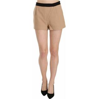👉 Vrouwen beige Shorts Mid Waist 8032990417928