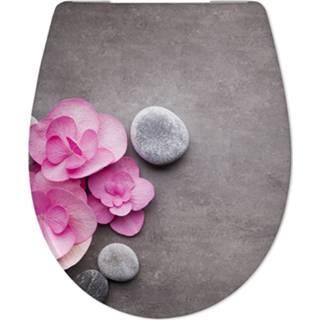 👉 Toilet zitting duroplast multicolor Sub Orchid & stones toiletzitting met softclose, 4016959187347