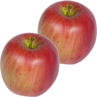 👉 Set van 6x stuks kunst/sier fruit appels 8 cm