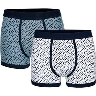 Boxershort katoen grafisch mannen zeer comfortabel G Gregory Blauw::Wit 4055706717598