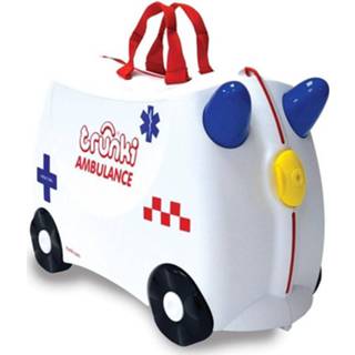 👉 Kinderkoffer polycarbonaat wit kinderen Trunki Ride-On Ambulance Abbie 5055192203581