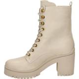 👉 Veterboots kunstleder vrouwen ecru Guess Cabra 8720251210516