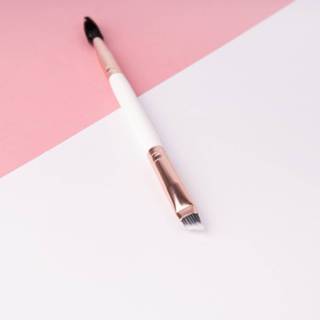 👉 Wit goud vrouwen Brushworks White and Gold Brow Duo Brush 5060455146857