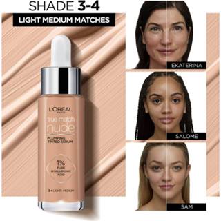 👉 Serum L'Oréal Paris True Match Nude Plumping Tinted (Various Shades) - 3-4 Light-Medium 3600523989911