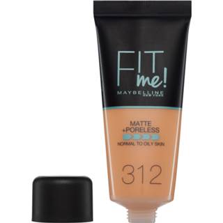 👉 Vrouwen Maybelline Fit Me! Matte and Poreless Foundation 30ml (Various Shades) - 312 Golden 3600531453442