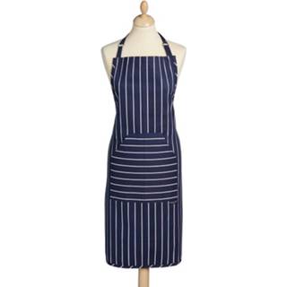 👉 Schort blauw katoen Gestreept - 90x70cm Kitchencraft 5028250158239