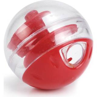 👉 Rood plastic Twirly adjustable cat treat ball, red, 5.5 cm