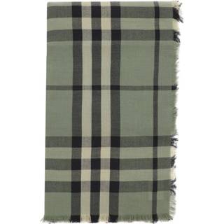 👉 Onesize vrouwen groen Cashmere check scarf